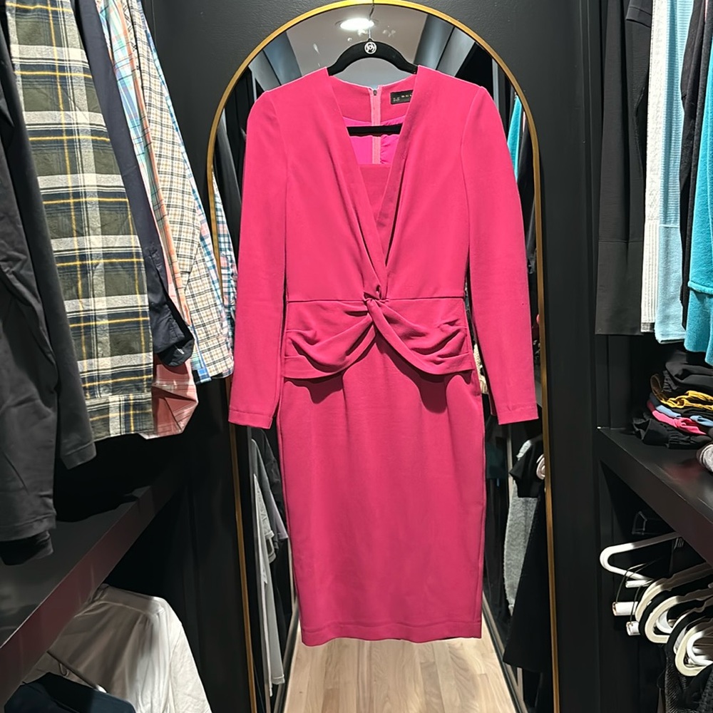 BGL Fuschia Sheath Dress EUC worn 2x size 42 UA